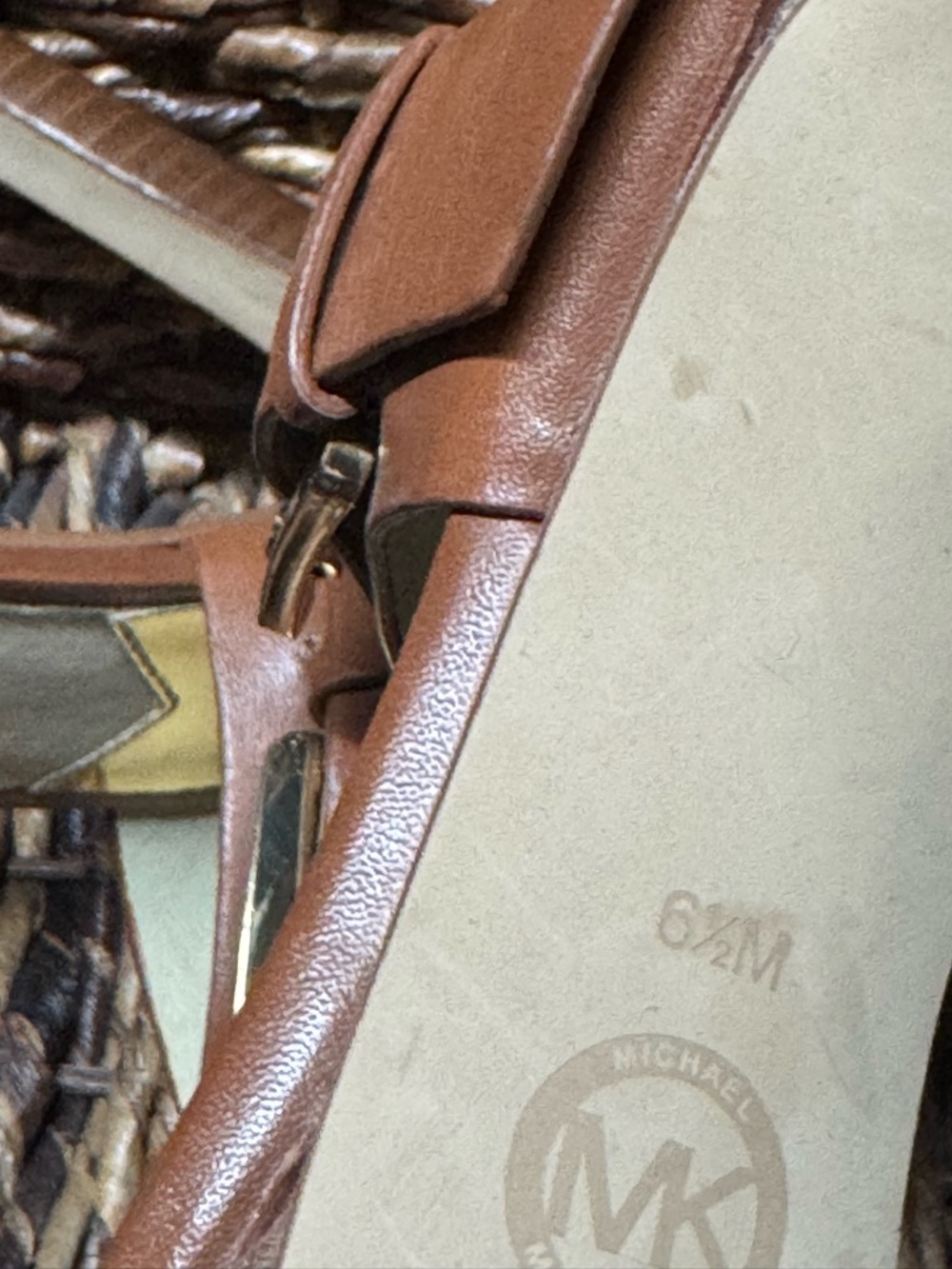 Michael Kors Cognac Brown Platform High Heel Sandals - Picture 7 of 7